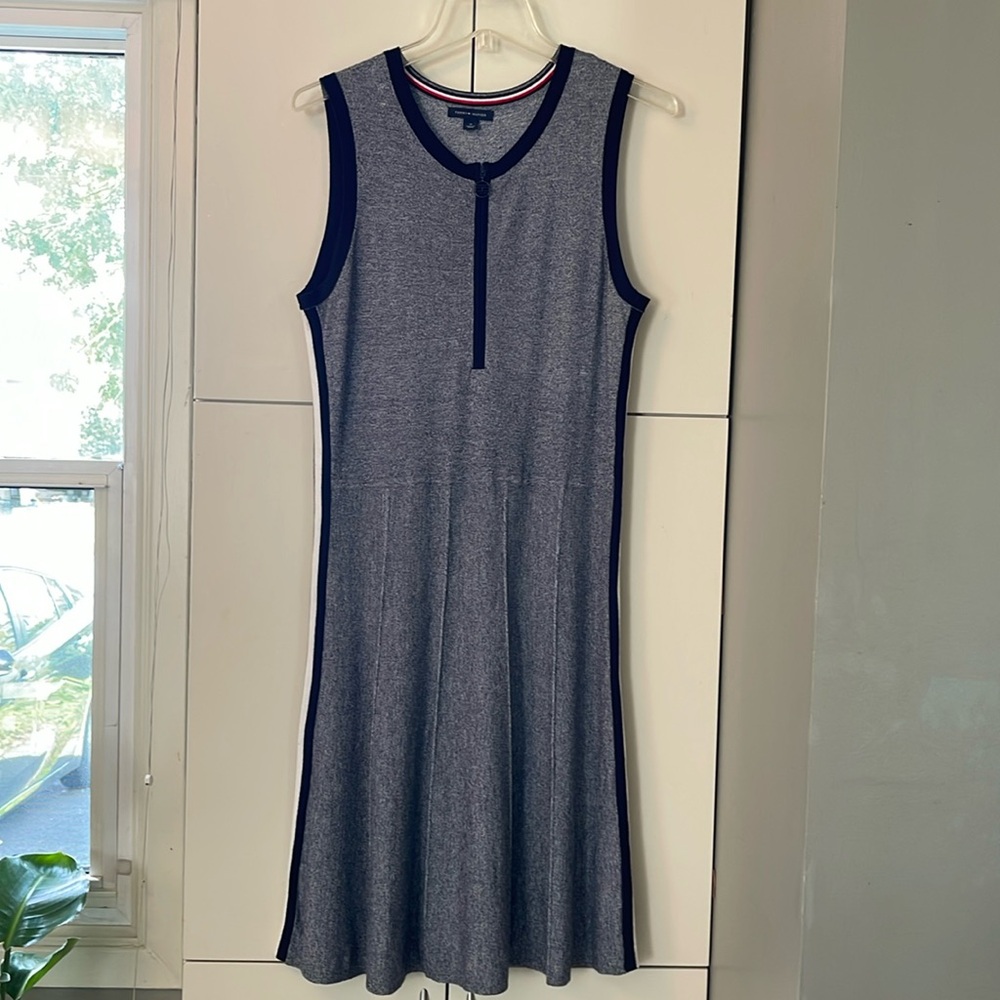 Tommy Hilfiger, viscose/nylon,fit & flare, sporty look,stripes on sides, as new